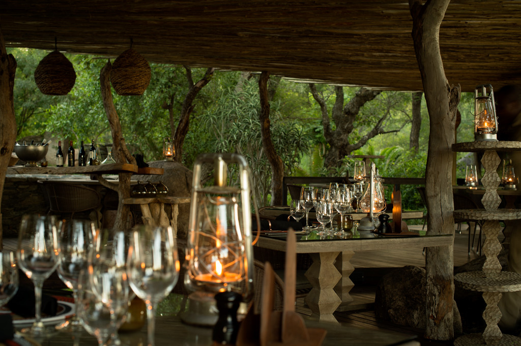Singita Boulders Lodge ready to host you for dinner