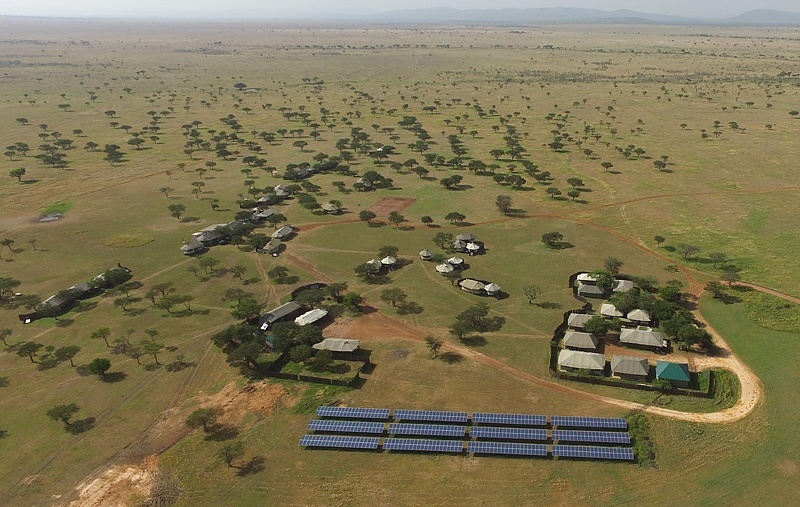 Solar power at Singita Sabora Tented Camp
