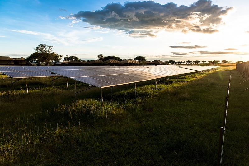 Solar power at Singita Sabora Tented Camp