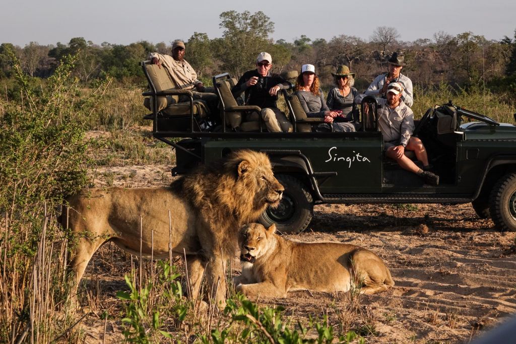 Game drive at Singita