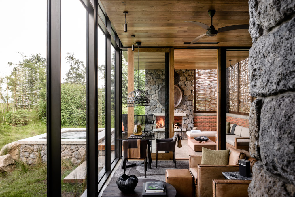One-bedroom suite lounge/sitting area and outdoor veranda, Singita Kwitonda Lodge
